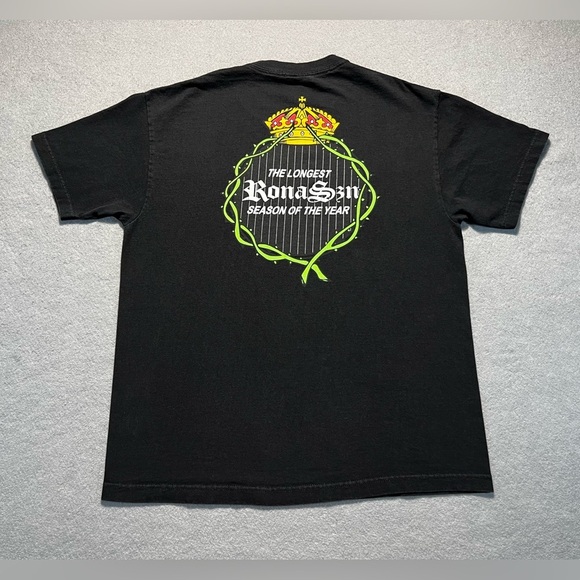 Full Send Nelk Boys Rona Season Longest Season T-Shirt Men’s Large Black Meme - Picture 2 of 6